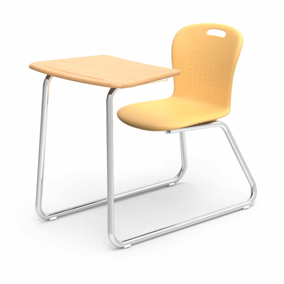 Virco SGSLEDNBRM Sage Series Sled Base Chair Desk, no Bookrack - 18" Seat Height (Virco SGSLEDNBRM) - SchoolOutlet
