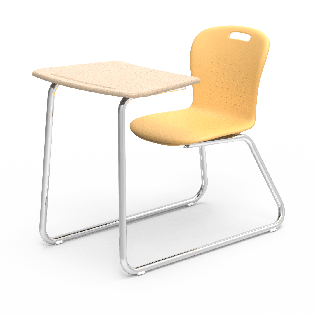 Virco SGSLEDNBRM Sage Series Sled Base Chair Desk, no Bookrack - 18" Seat Height (Virco SGSLEDNBRM) - SchoolOutlet
