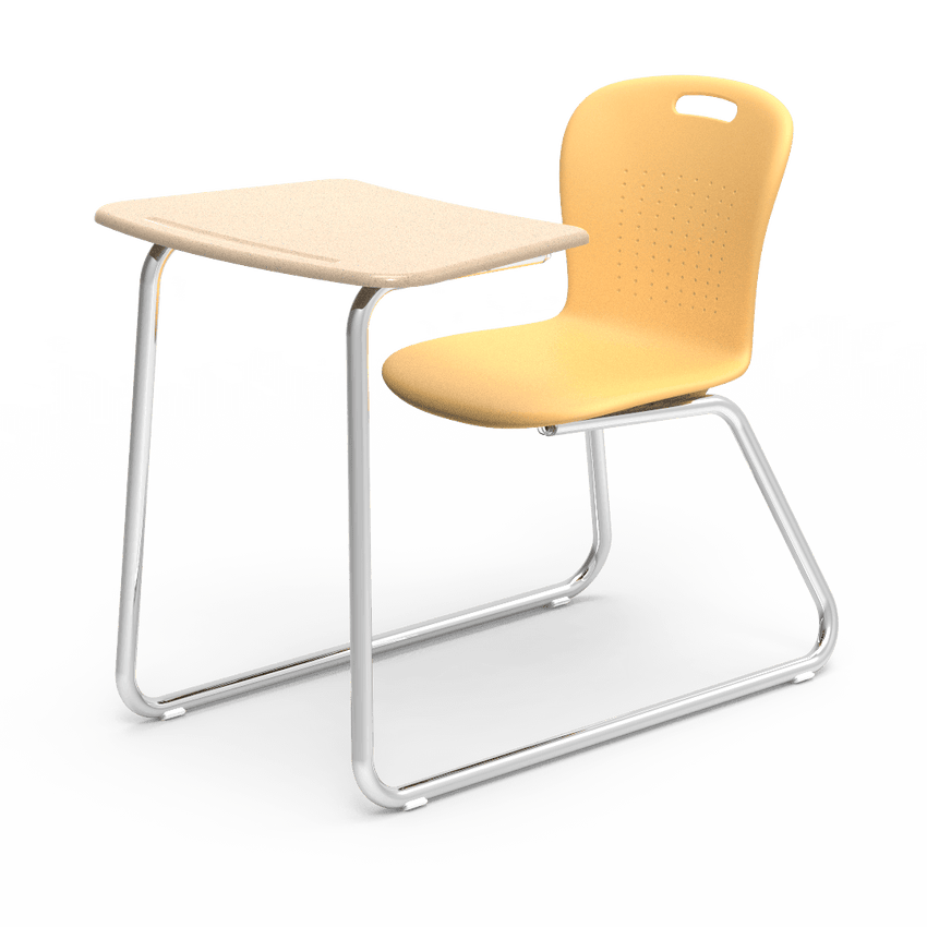 Virco SGSLEDNBRM Sage Series Sled Base Chair Desk, no Bookrack - 18" Seat Height (Virco SGSLEDNBRM) - SchoolOutlet