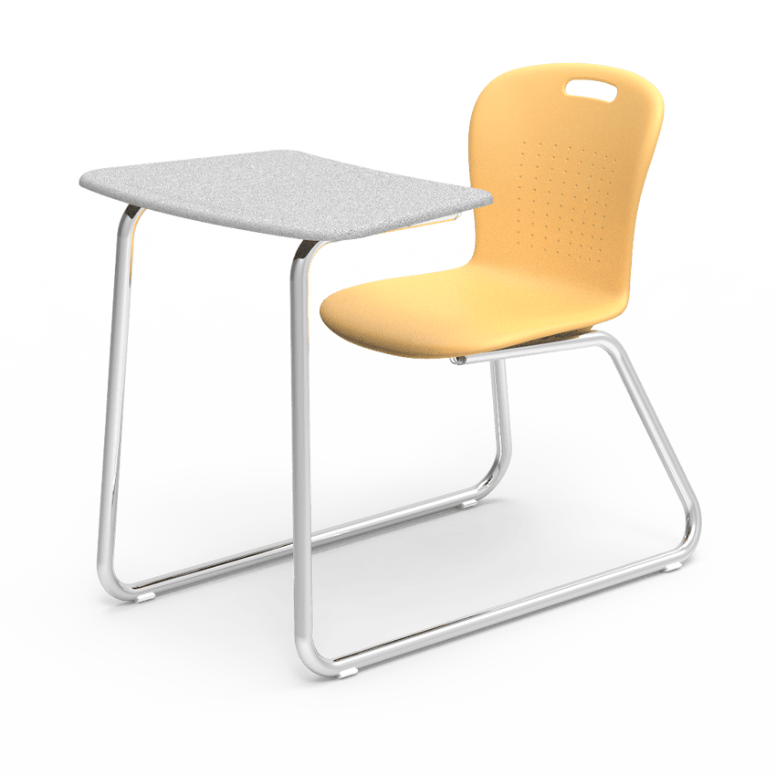 Virco SGSLEDNBRM Sage Series Sled Base Chair Desk, no Bookrack - 18" Seat Height (Virco SGSLEDNBRM) - SchoolOutlet