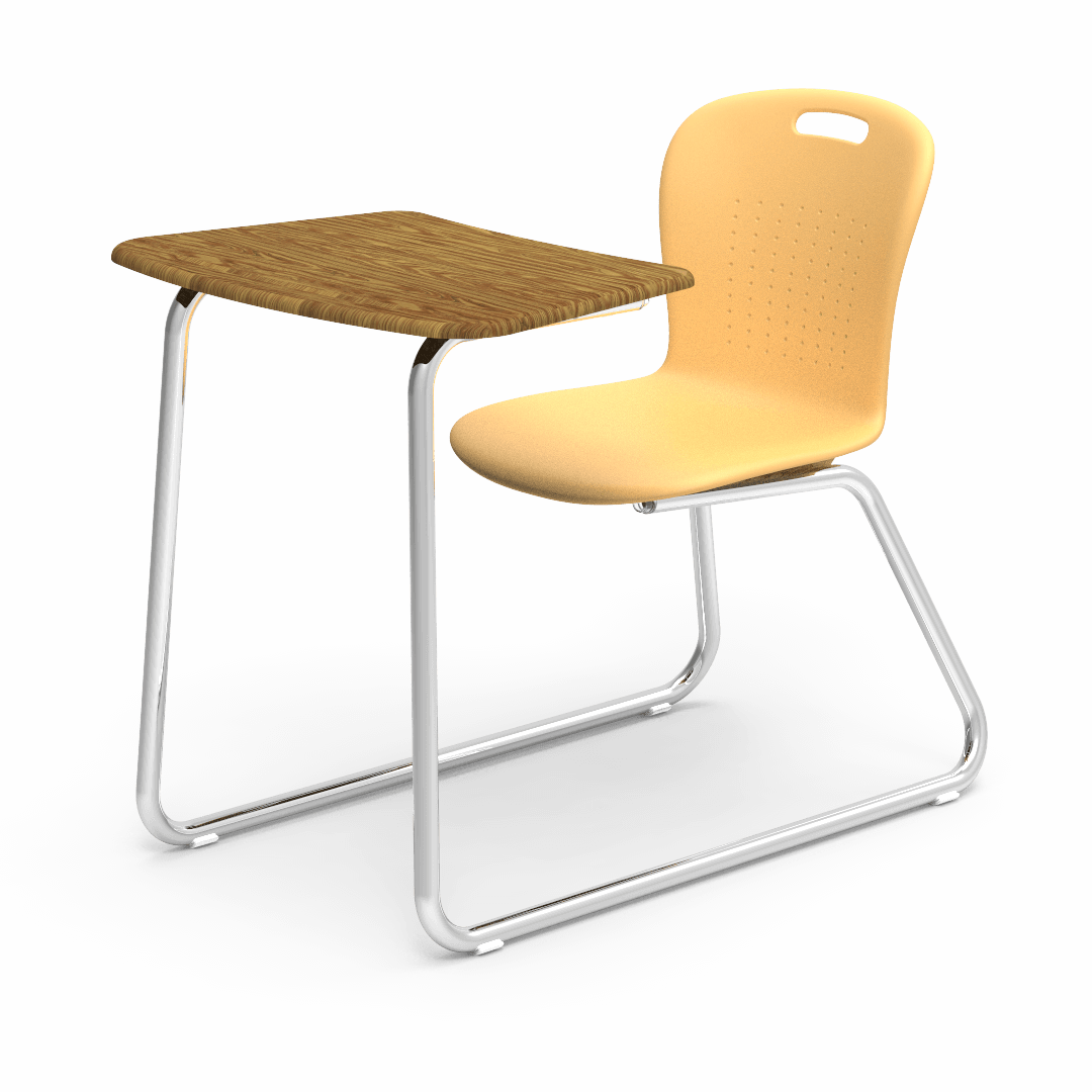 Virco SGSLEDNBRM Sage Series Sled Base Chair Desk, no Bookrack - 18" Seat Height (Virco SGSLEDNBRM) - SchoolOutlet