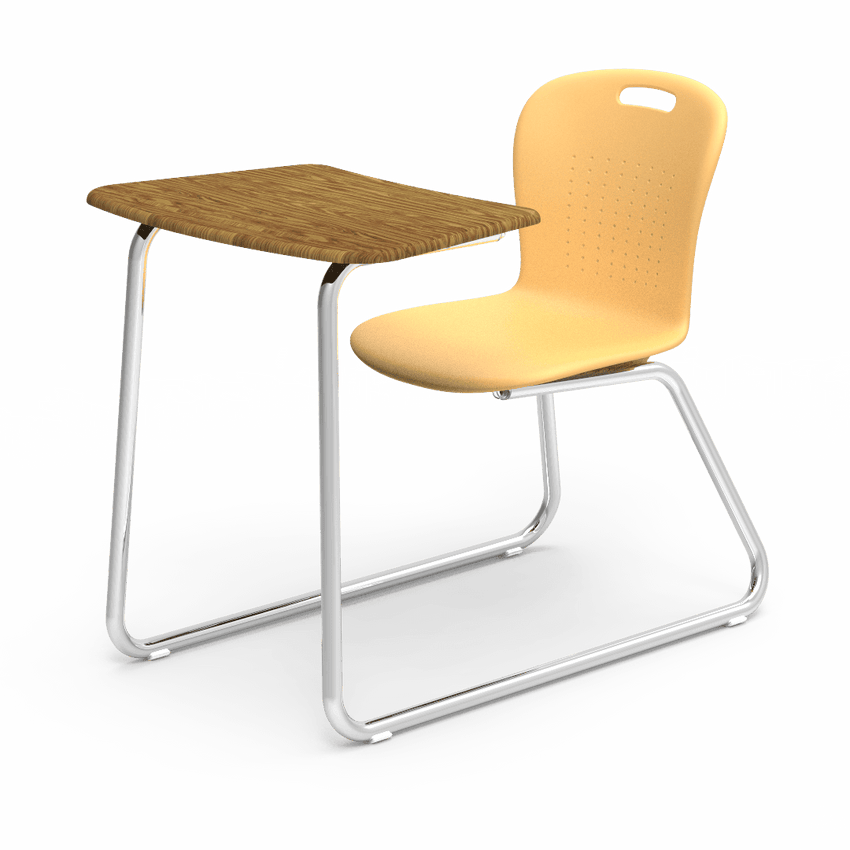 Virco SGSLEDNBRM Sage Series Sled Base Chair Desk, no Bookrack - 18" Seat Height (Virco SGSLEDNBRM) - SchoolOutlet