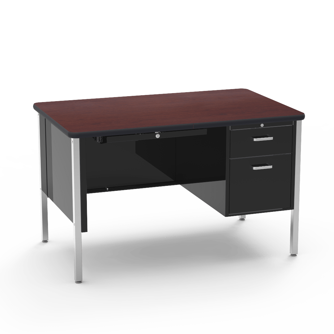 Virco 543 - 540 Series Teacher's Desk Single Pedestal, 30"D x 48"L Laminate Top - SchoolOutlet