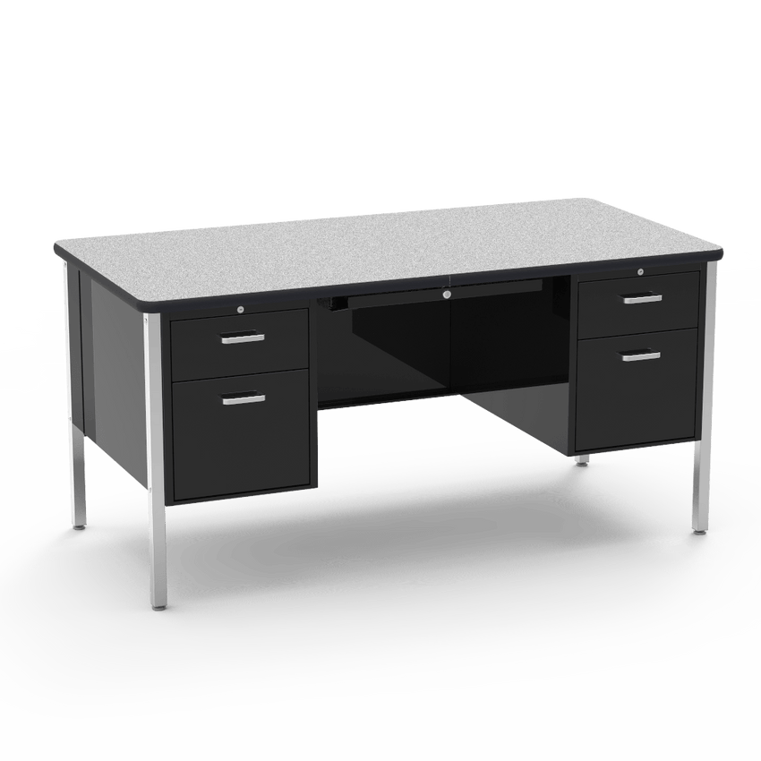 Virco 546 - 540 Series Teacher's Desk Double Pedestal, 30" x 60" Top - SchoolOutlet