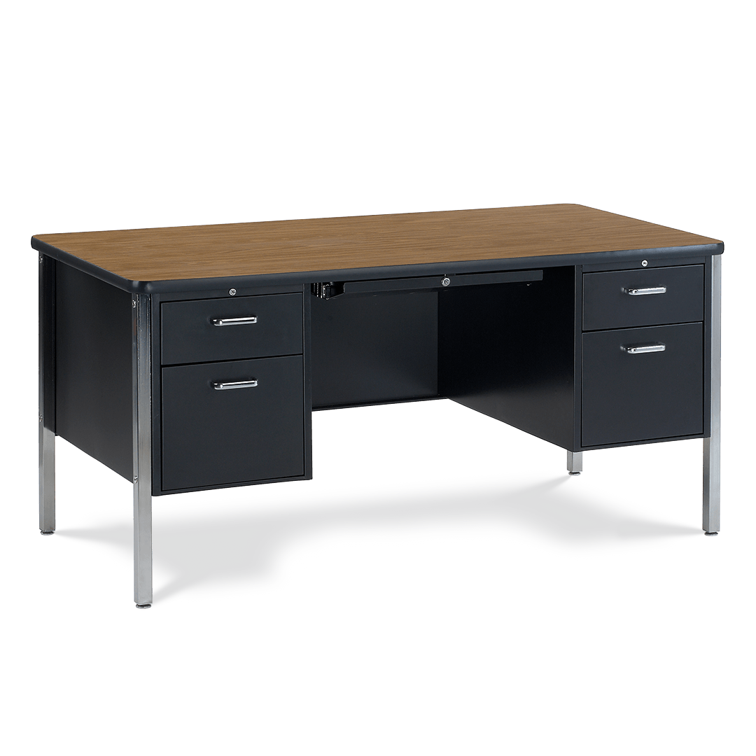 Virco 546 - 540 Series Teacher's Desk Double Pedestal, 30" x 60" Top - SchoolOutlet