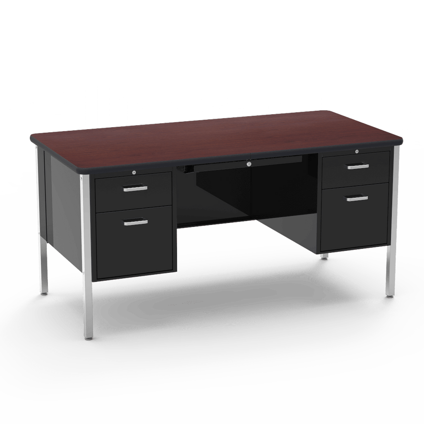 Virco 546 - 540 Series Teacher's Desk Double Pedestal, 30" x 60" Top - SchoolOutlet