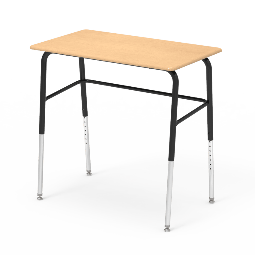 Virco 723M - 723 Series Student Desk with 34"W x 20"D Hard Plastic Top and Adjustable Height Legs (26" - 34"H) - SchoolOutlet