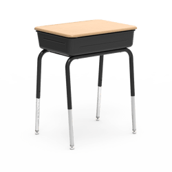 Virco 751MBBM Lift-Lid Student Desk 18" x 24" Hard Plastic Top with Metal Book Box and Adjustable Height Legs, for Schools and Classrooms