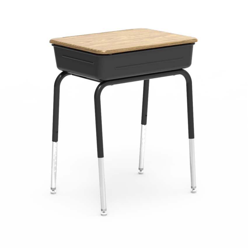 Virco 751MBBM Lift-Lid Student Desk 18" x 24" Hard Plastic Top with Metal Book Box and Adjustable Height Legs, for Schools and Classrooms - SchoolOutlet