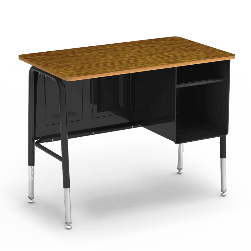 Virco 765 Jr. Executive Classroom Desk with Book Shelf, 20" x 34" Laminate Top for Elementary to Middle School Students - SchoolOutlet