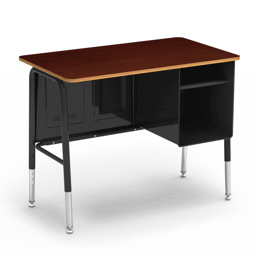 Virco 765 Jr. Executive Classroom Desk with Book Shelf, 20" x 34" Laminate Top for Elementary to Middle School Students - SchoolOutlet