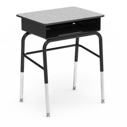 Virco 785MBBLB - Student Desk  18" x 24" Laminate Top with Open Front Metal Book Box, Leg Brace and Adjustable Hight Legs, for Schools and Classrooms