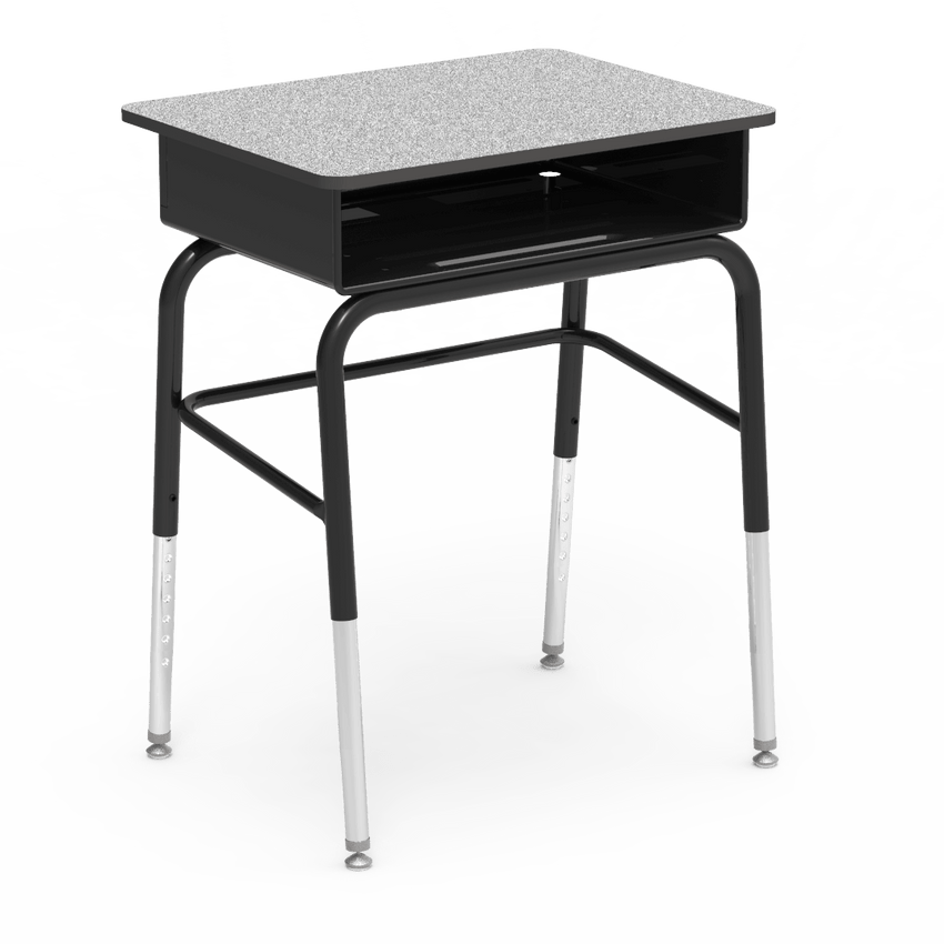 Virco 785MBBLB - Student Desk 18" x 24" Laminate Top with Open Front Metal Book Box, Leg Brace and Adjustable Hight Legs, for Schools and Classrooms - SchoolOutlet