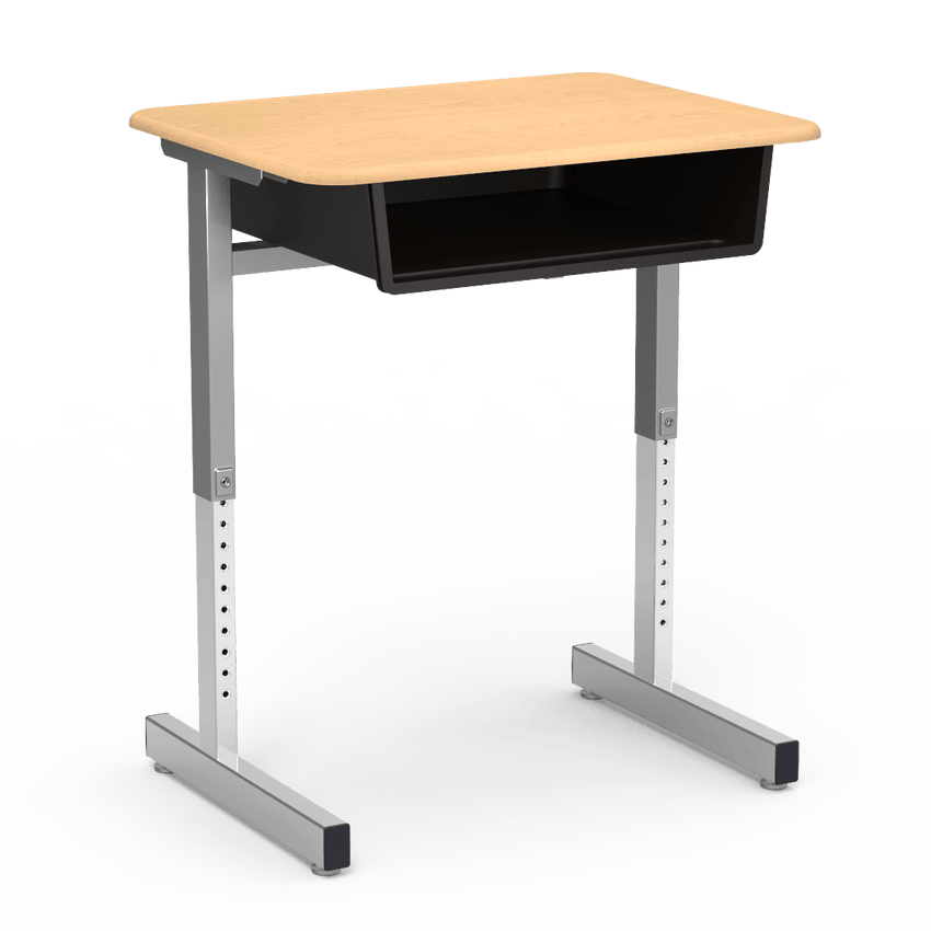 Virco 871M - Student Desk with Open Front Book Box, 20" x 26" Hard Plastic Top, Cantilever Legs - SchoolOutlet