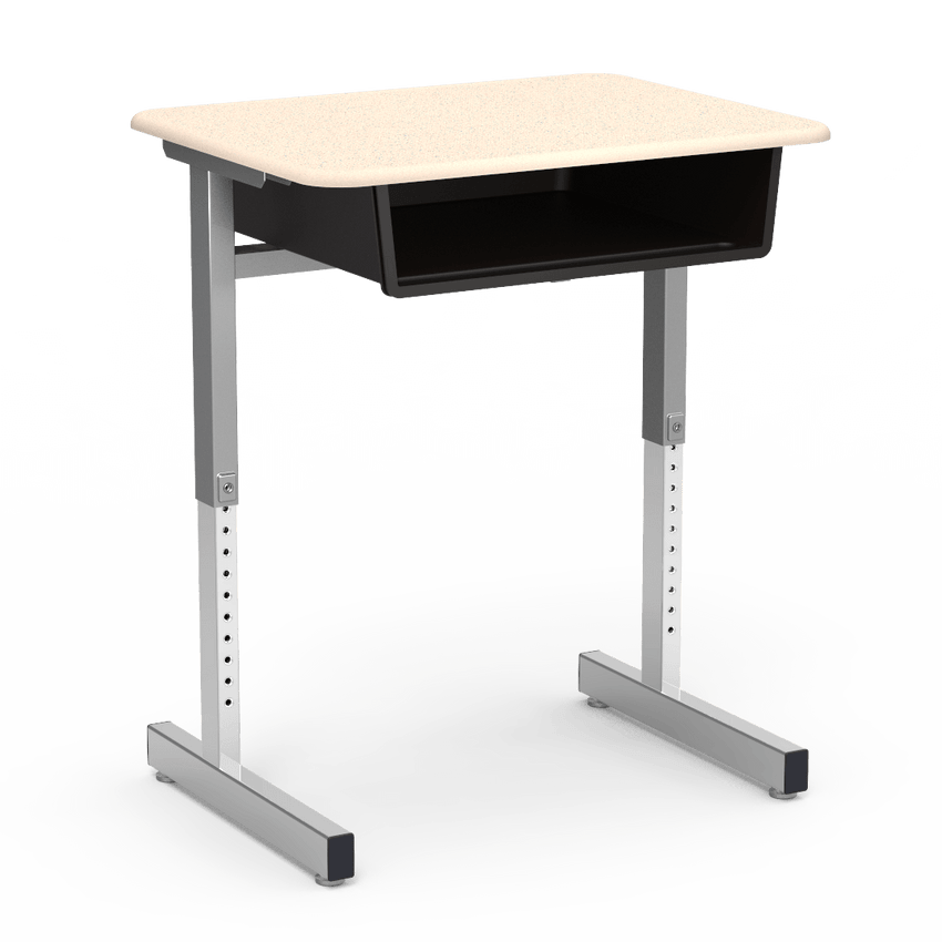 Virco 871M - Student Desk with Open Front Book Box, 20" x 26" Hard Plastic Top, Cantilever Legs - SchoolOutlet