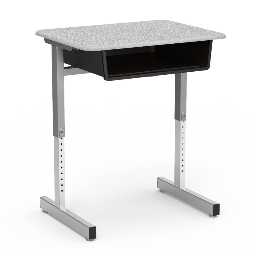 Virco 871M - Student Desk with Open Front Book Box, 20" x 26" Hard Plastic Top, Cantilever Legs - SchoolOutlet