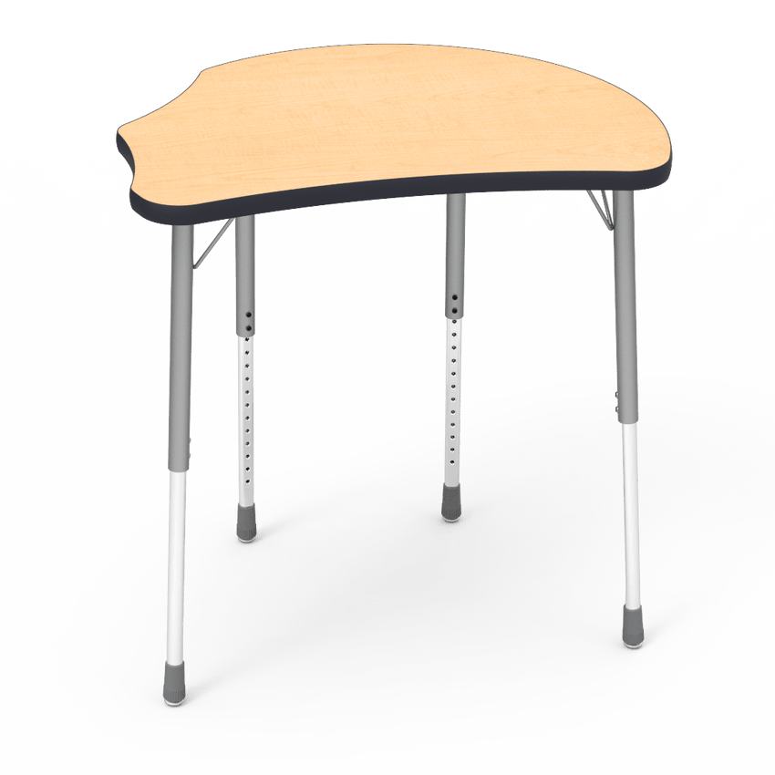 Virco MC2432 - Molecule Series Student Desk 24" x 32" Laminate Top and Adjustable Height Legs, for Schools and Classrooms - Create Shapes when Pushed Together - SchoolOutlet