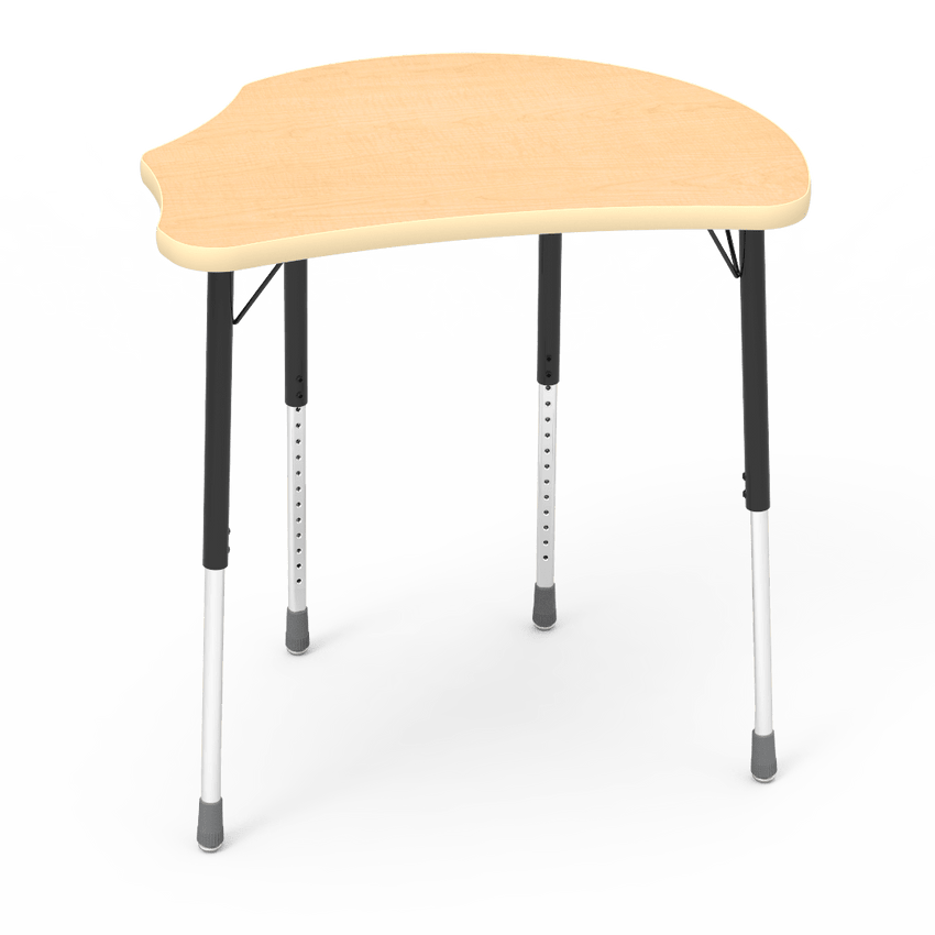 Virco MC2432 - Molecule Series Student Desk 24" x 32" Laminate Top and Adjustable Height Legs, for Schools and Classrooms - Create Shapes when Pushed Together - SchoolOutlet