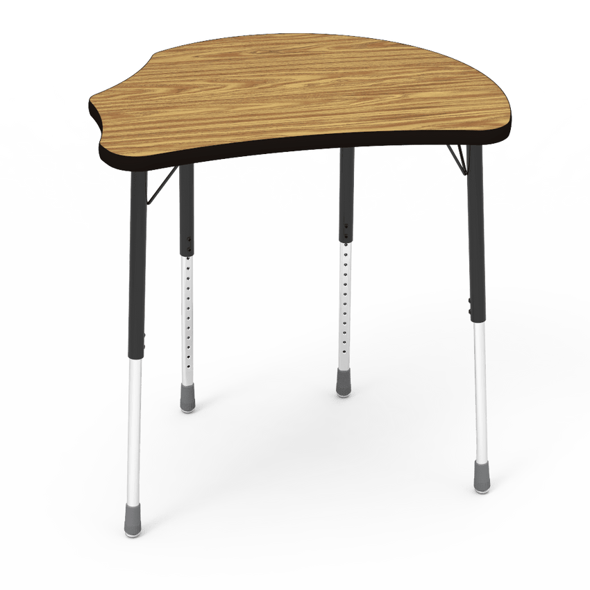 Virco MC2432 - Molecule Series Student Desk 24" x 32" Laminate Top and Adjustable Height Legs, for Schools and Classrooms - Create Shapes when Pushed Together - SchoolOutlet