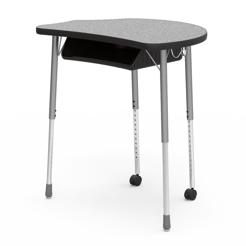 Virco MC2432BBC - Virco Molecule Series Student Desk 24" x 32" Laminate Top with Plastic Book-Box and two Casters- Create Shapes when Pushed Together - SchoolOutlet