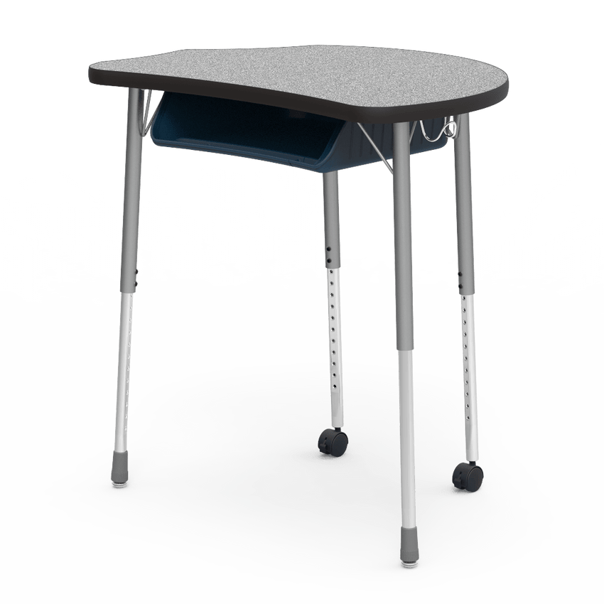 Virco MC2432BBC - Virco Molecule Series Student Desk 24" x 32" Laminate Top with Plastic Book-Box and two Casters- Create Shapes when Pushed Together - SchoolOutlet