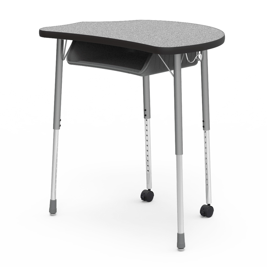 Virco MC2432BBC - Virco Molecule Series Student Desk 24" x 32" Laminate Top with Plastic Book-Box and two Casters- Create Shapes when Pushed Together - SchoolOutlet