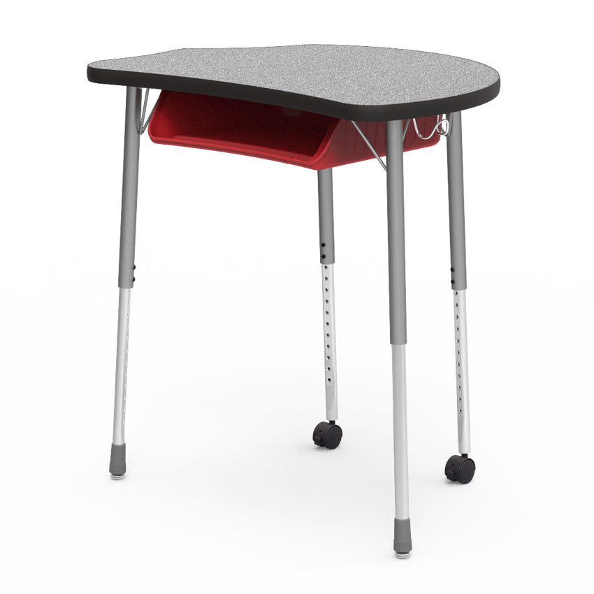 Virco MC2432BBC - Virco Molecule Series Student Desk 24" x 32" Laminate Top with Plastic Book-Box and two Casters- Create Shapes when Pushed Together - SchoolOutlet