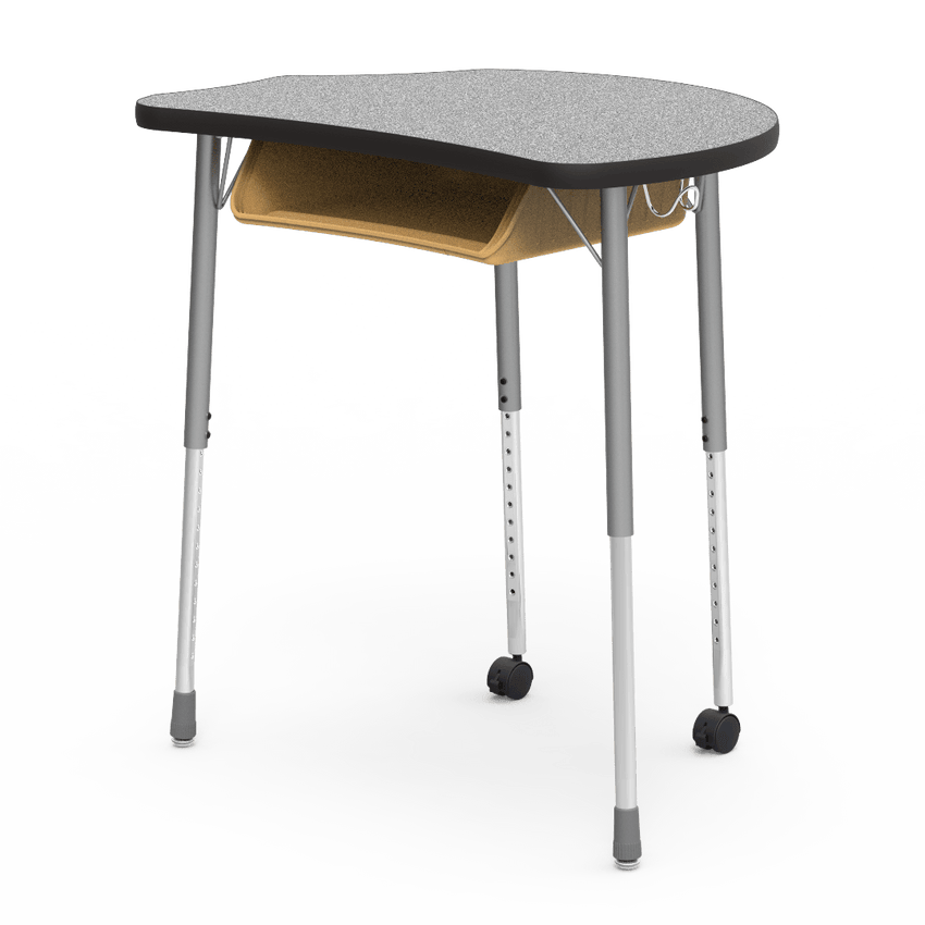 Virco MC2432BBC - Virco Molecule Series Student Desk 24" x 32" Laminate Top with Plastic Book-Box and two Casters- Create Shapes when Pushed Together - SchoolOutlet