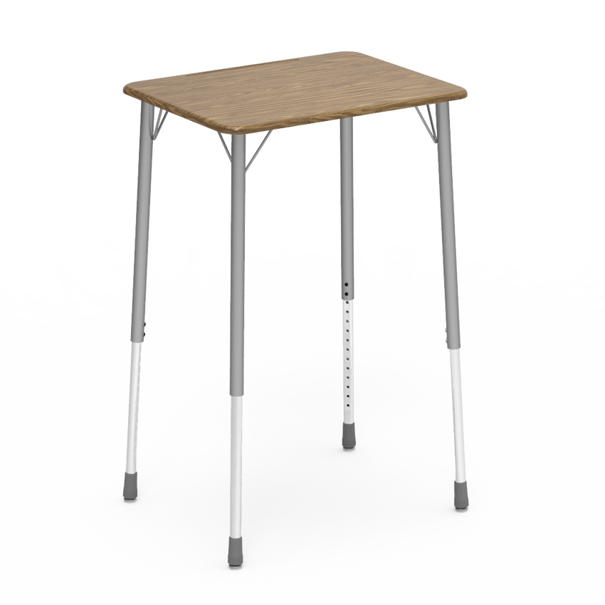 Virco Z2026SUM - ZUMA Series Stand-Up Height Student Desk, Hard Plastic 20" x 26-1/8" Top, 29"-41"H - SchoolOutlet