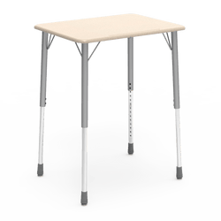 Virco ZADJ2026M - ZUMA Series Student Desk, Hard Plastic 20" x 26-1/8" Top, 22"-34"H Adjustable Height