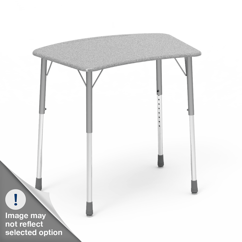 Virco ZADJ2031BRM - ZUMA Series Student Desk, Hard Plastic 22 3/4" x 31 5/8" Top with wire book box - SchoolOutlet