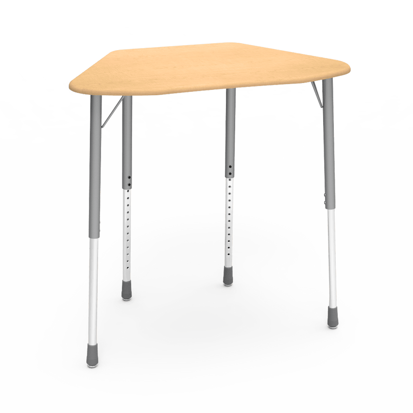 Virco ZHEXM - ZUMA Series Student Desk, Collaborative Shape Hard Plastic Top for 6-Desk Hexagonal Grouping, 22"-34"H - SchoolOutlet
