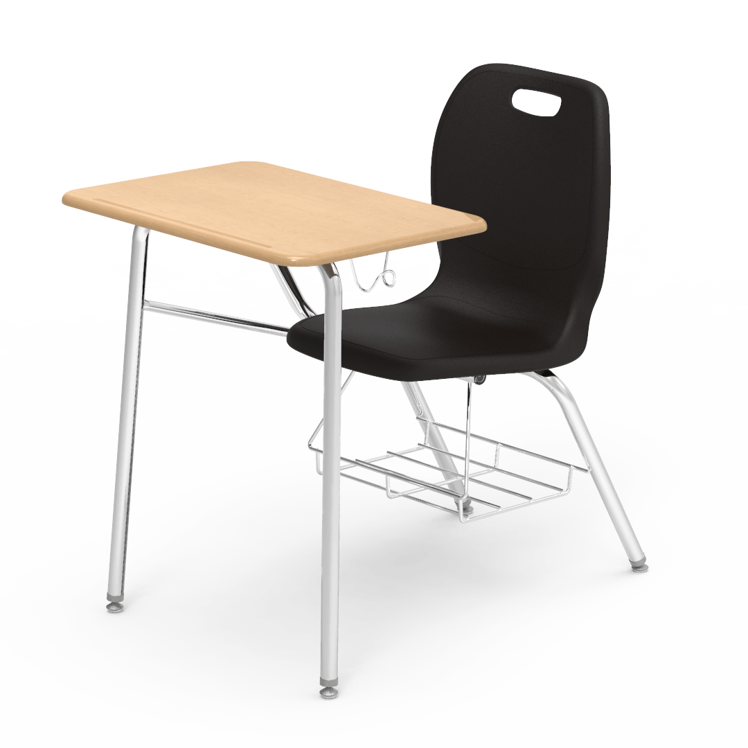 Virco N2 Series Combo School Desk - High Pressure Laminate Top - XL Seat (Virco N240ELBR) - SchoolOutlet