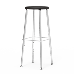 Virco 1202533SG - 120 Series Stool with Molded Polypropylene Seat - 25-33" Adjustable Seat Height