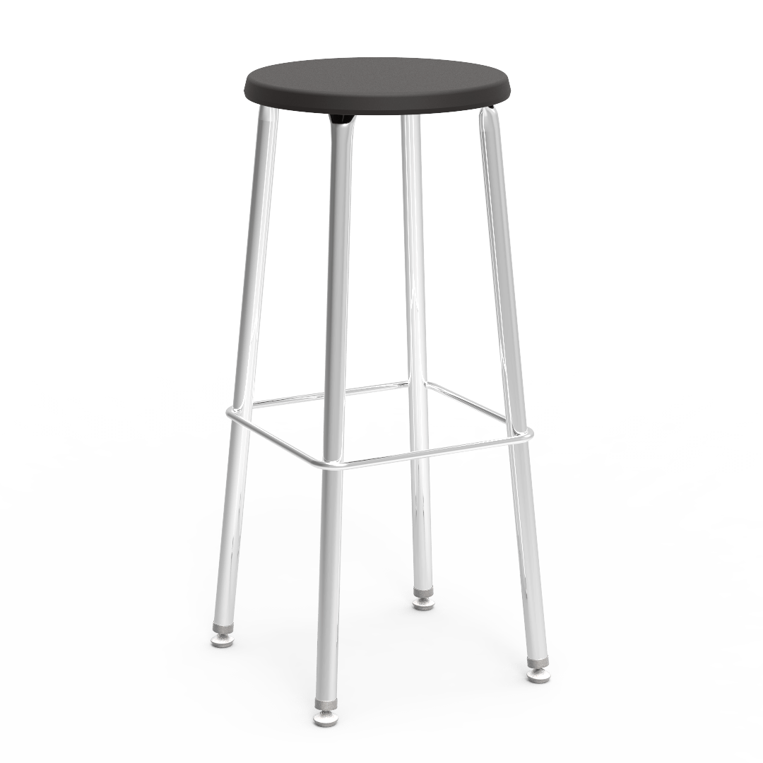 Virco 12030 - 120 Series 30" High Stool with Colored Plastic Seat, Chrome Frame - SchoolOutlet