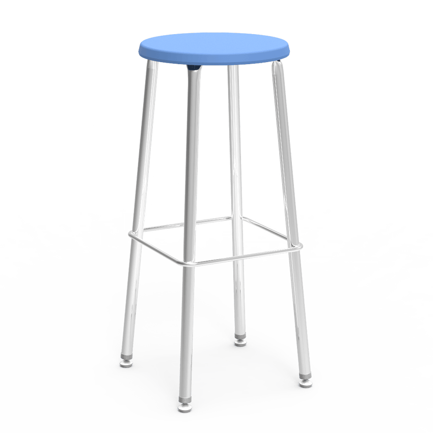 Virco 12030 - 120 Series 30" High Stool with Colored Plastic Seat, Chrome Frame - SchoolOutlet