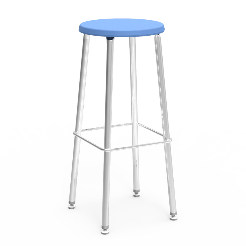 Virco 12030 - 120 Series 30" High Stool with Colored Plastic Seat, Chrome Frame - SchoolOutlet