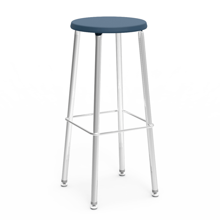 Virco 12030 - 120 Series 30" High Stool with Colored Plastic Seat, Chrome Frame - SchoolOutlet