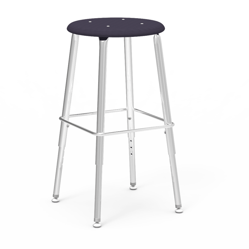 Virco 1211927SG - 121 Series Stool with Hard Plastic Seat - 19-27" Adjustable Seat Height - SchoolOutlet