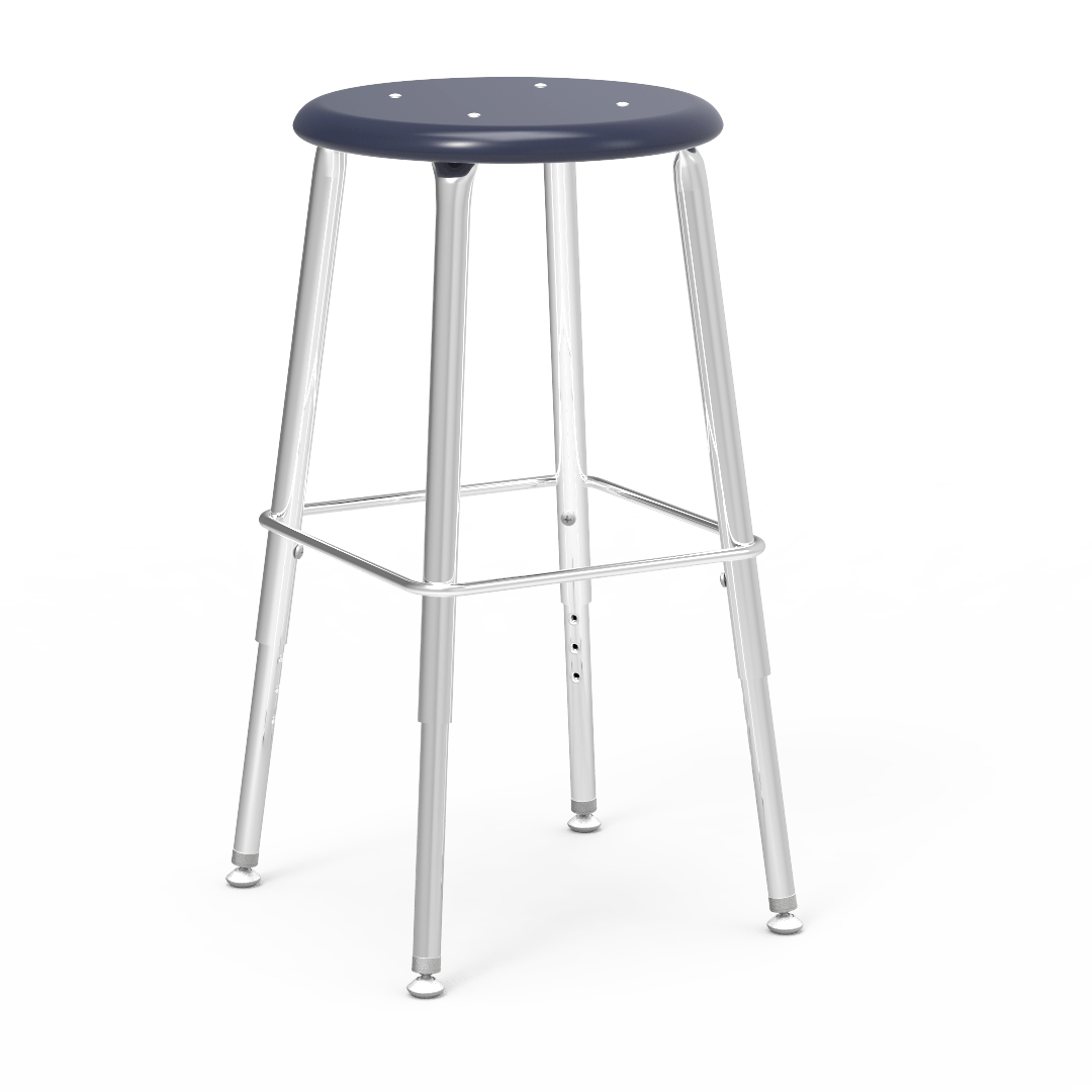 Virco 1211927SG - 121 Series Stool with Hard Plastic Seat - 19-27" Adjustable Seat Height - SchoolOutlet