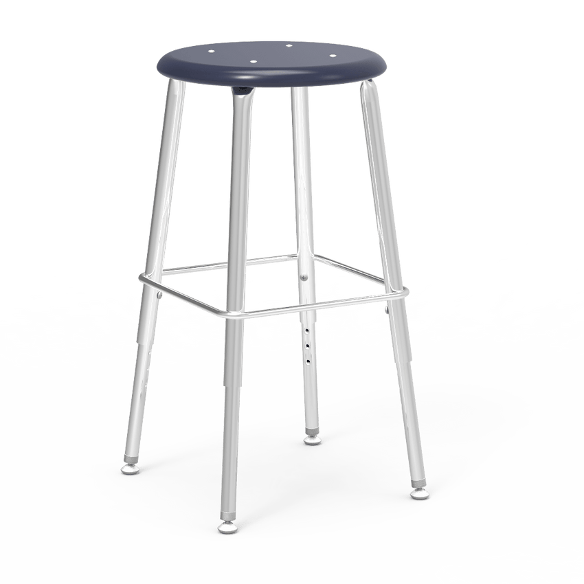Virco 1211927SG - 121 Series Stool with Hard Plastic Seat - 19-27" Adjustable Seat Height - SchoolOutlet