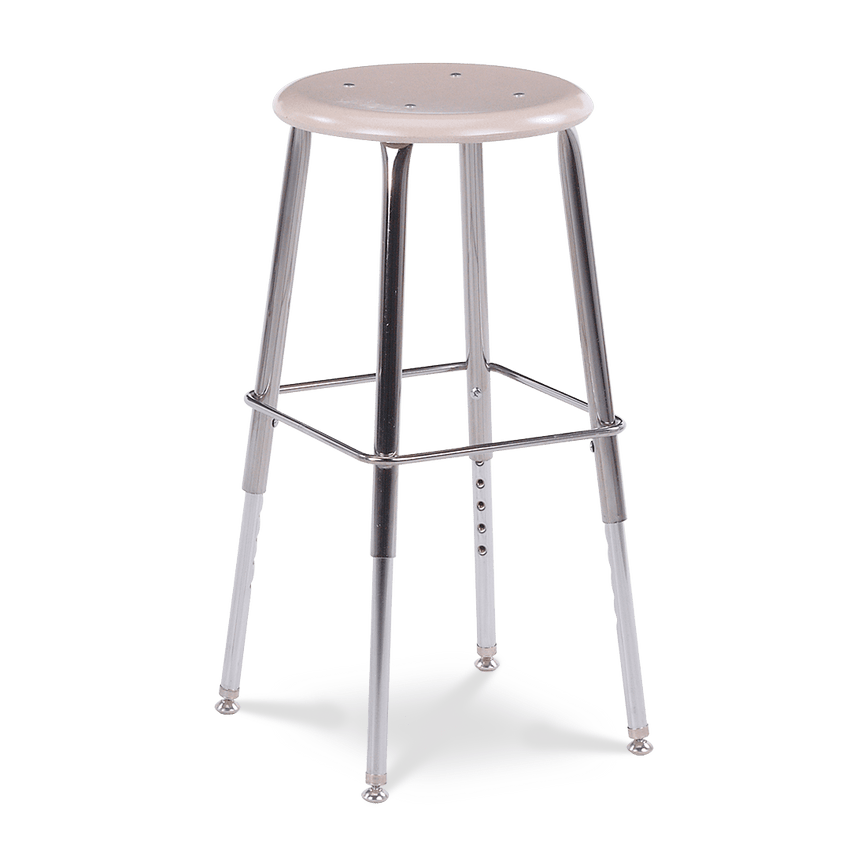 Virco 1211927SG - 121 Series Stool with Hard Plastic Seat - 19-27" Adjustable Seat Height - SchoolOutlet