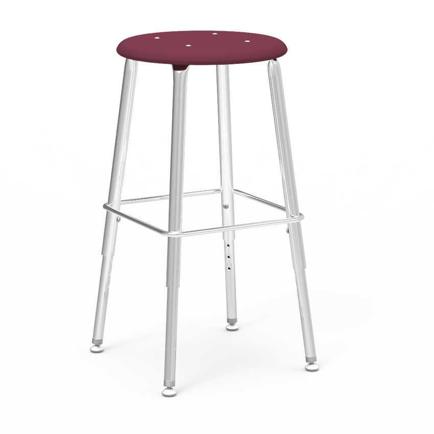 Virco 1211927SG - 121 Series Stool with Hard Plastic Seat - 19-27" Adjustable Seat Height - SchoolOutlet