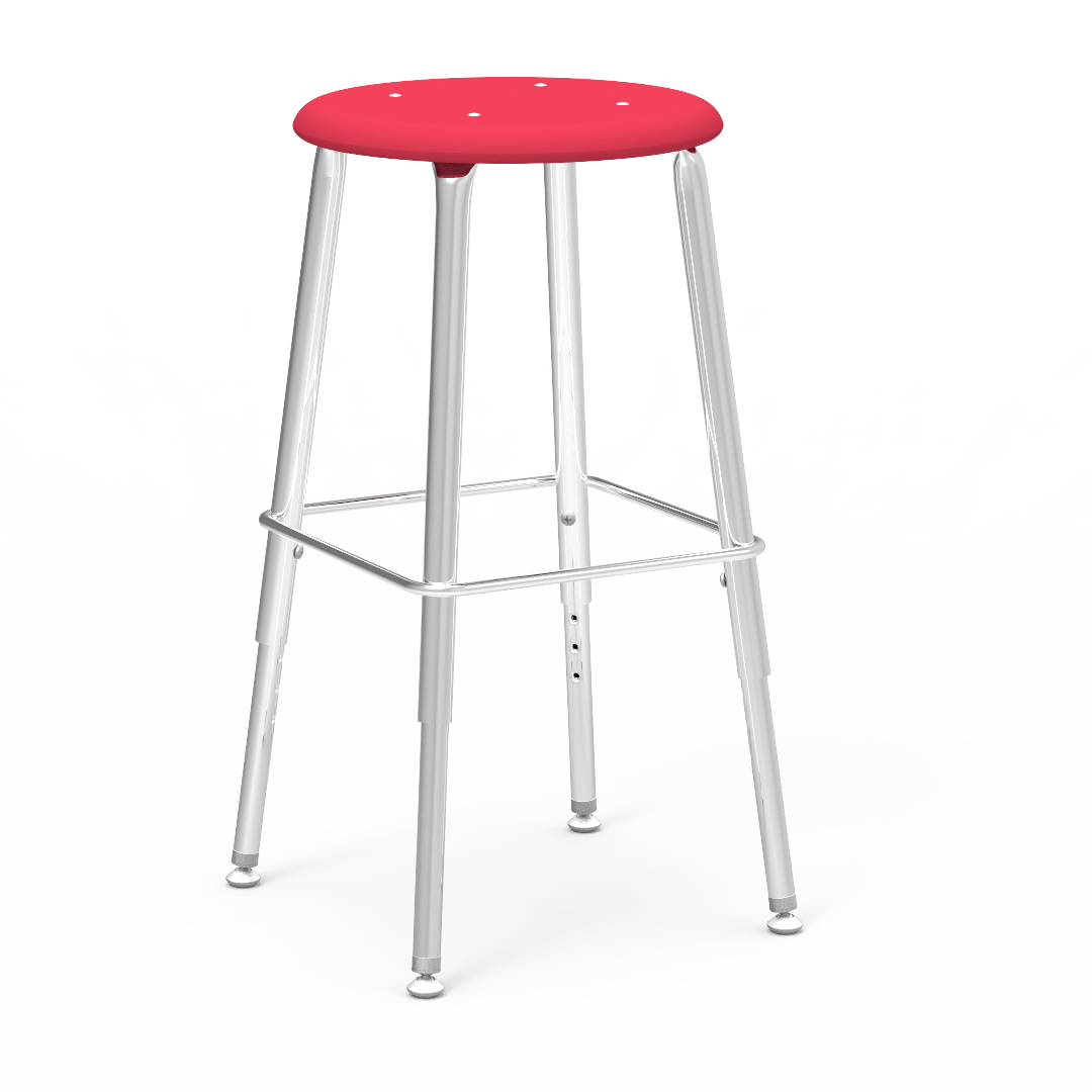 Virco 1211927SG - 121 Series Stool with Hard Plastic Seat - 19-27" Adjustable Seat Height - SchoolOutlet