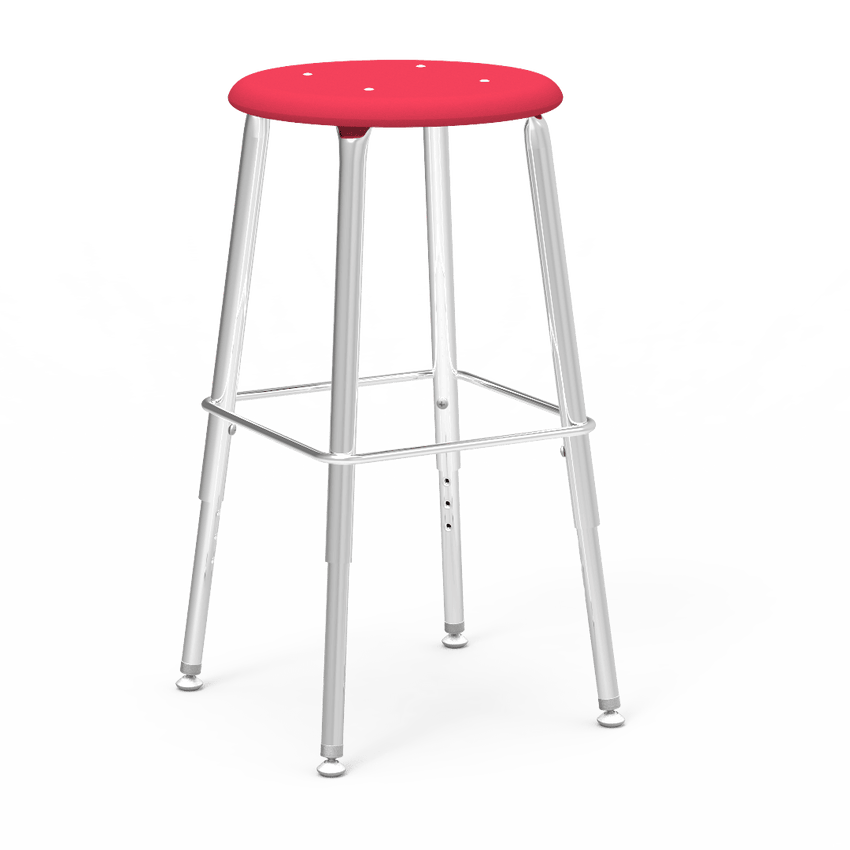 Virco 1211927SG - 121 Series Stool with Hard Plastic Seat - 19-27" Adjustable Seat Height - SchoolOutlet