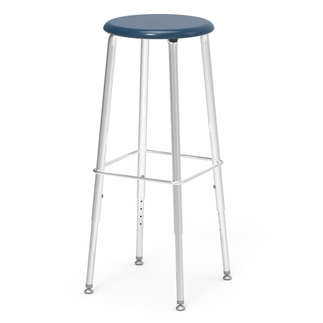 Virco 1212533SG - 121 Series Stool with Hard Plastic Seat - 25-33" Adjustable Seat Height - SchoolOutlet