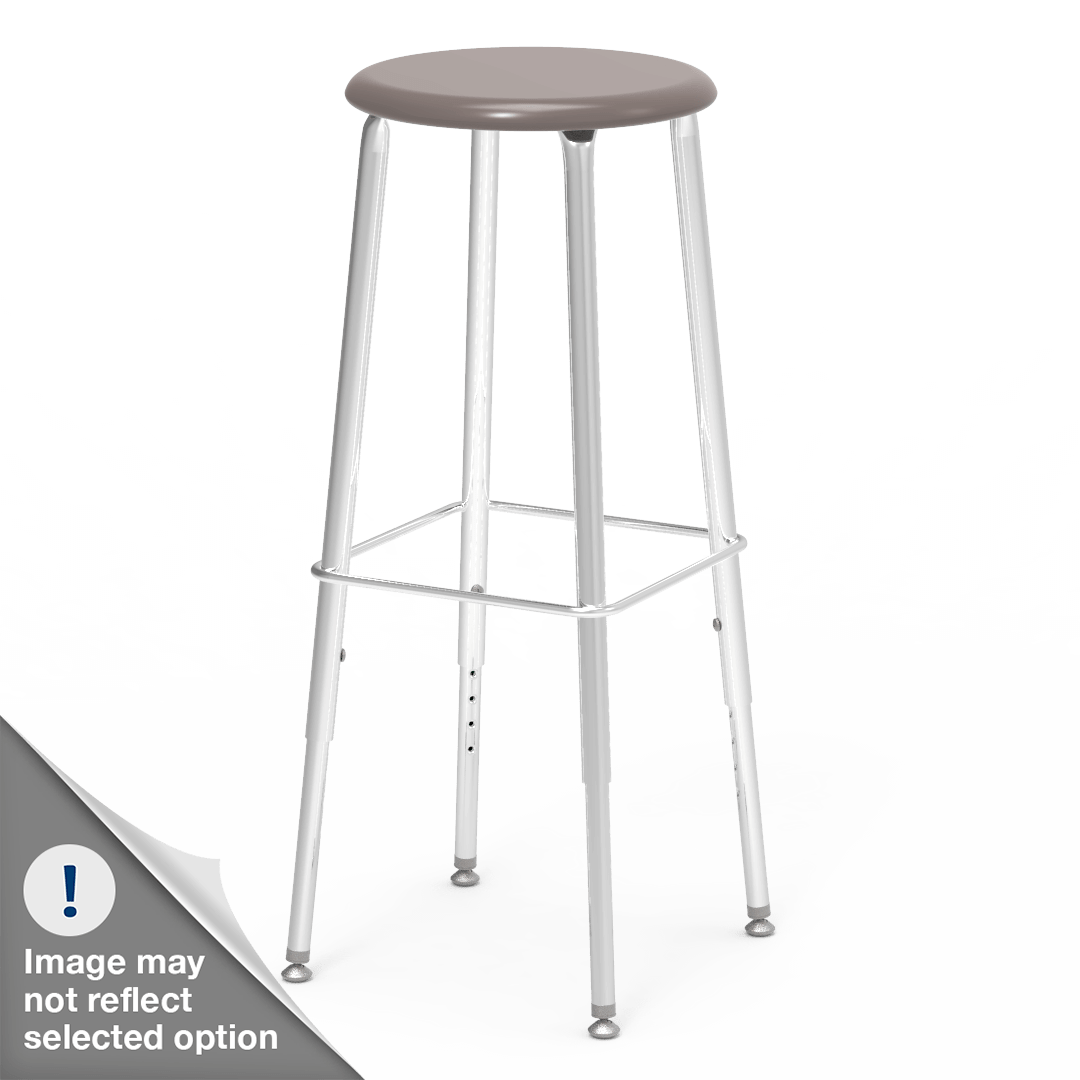Virco 1212533SG - 121 Series Stool with Hard Plastic Seat - 25-33" Adjustable Seat Height - SchoolOutlet