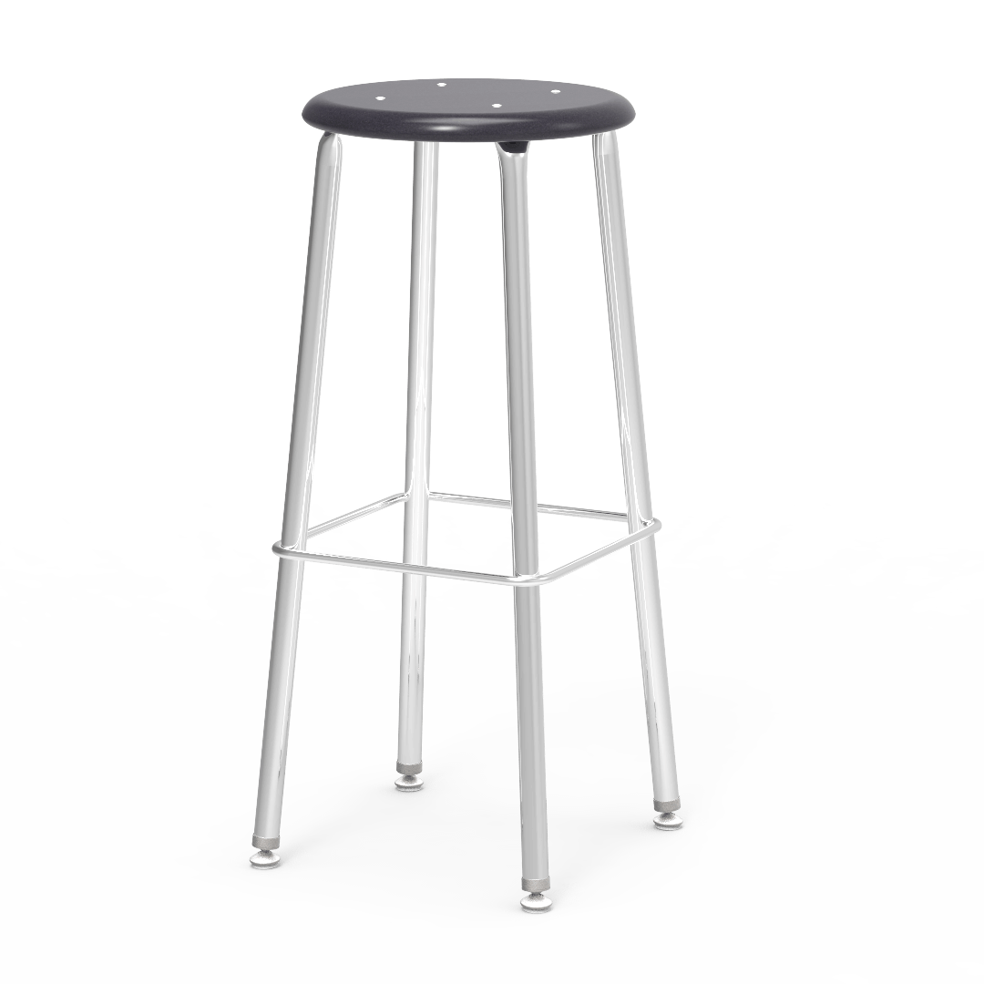 Virco 12130 - 121 Series Stool with Hard Plastic Seat, Steel Frame - 30" Seat Height - SchoolOutlet