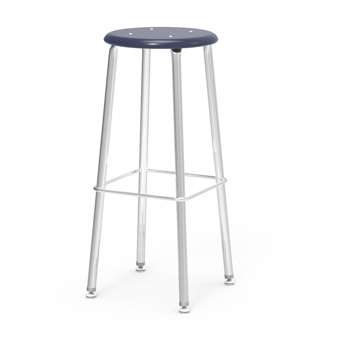 Virco 12130 - 121 Series Stool with Hard Plastic Seat, Steel Frame - 30" Seat Height - SchoolOutlet