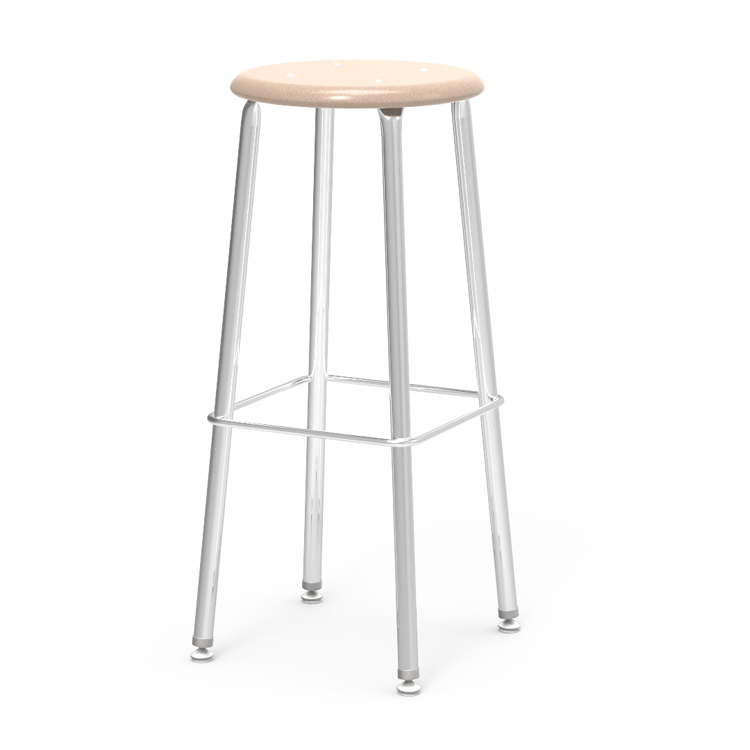 Virco 12130 - 121 Series Stool with Hard Plastic Seat, Steel Frame - 30" Seat Height - SchoolOutlet